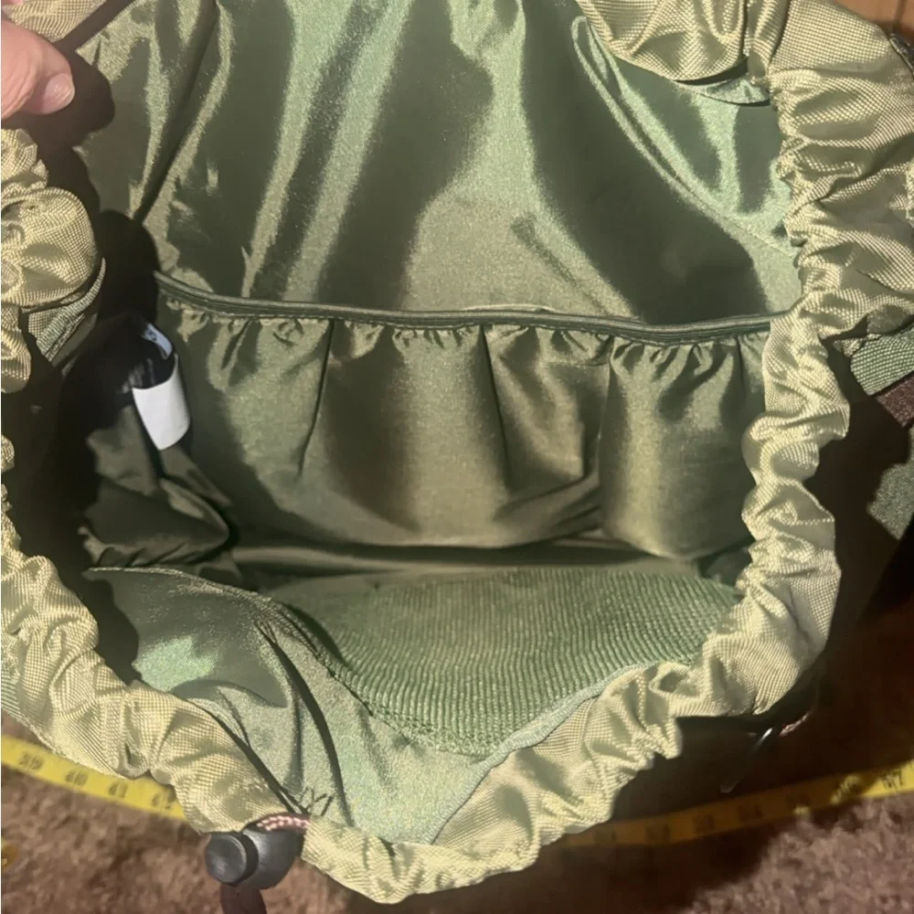 Camp Crystal Lake Olive Green Drawstring Backpack